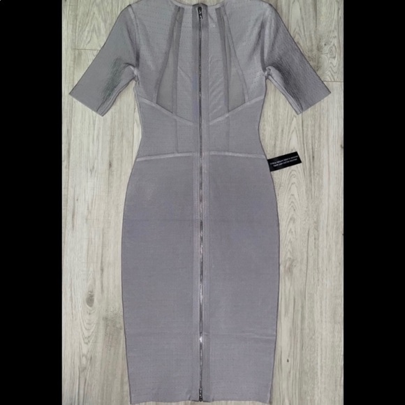 Mariam Anna Barska Lavender Body Con Dress Size S - Picture 2 of 10